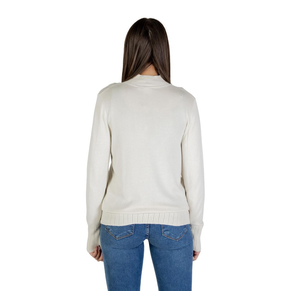 ICHI Beige Viscose Turtleneck