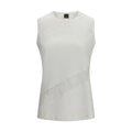 PINKO White Cotton Sleeveles T-Shirt