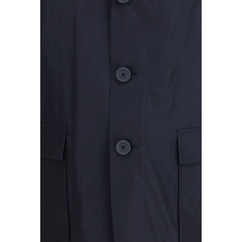 Thom Browne Blue Polyester Full-Length Jacket