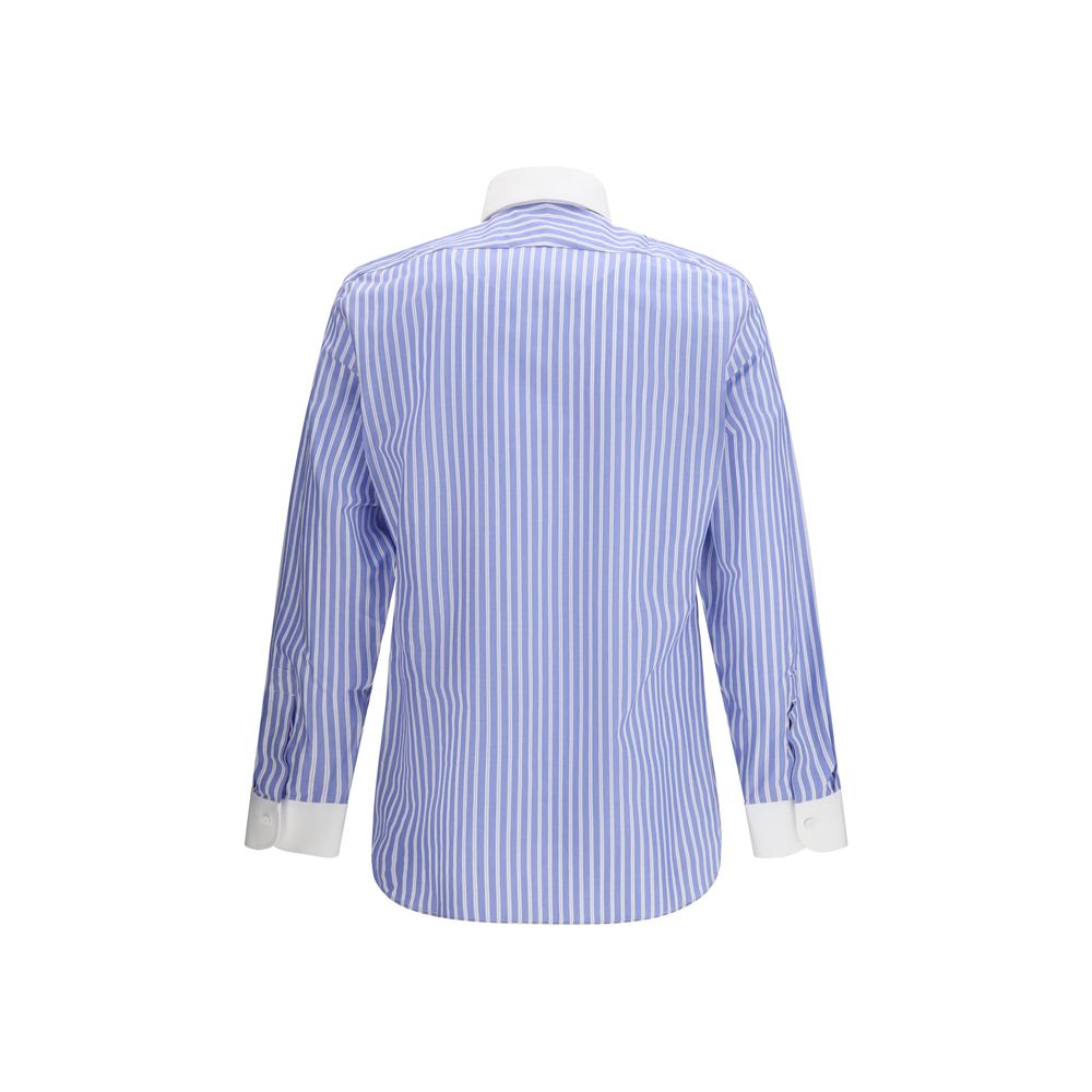 Tom Ford Blue Cotton Pattern Shirt