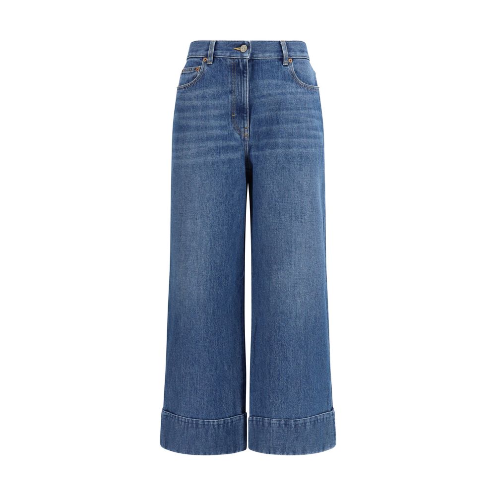 Valentino Garavani Blue Cotton Jeans Denim