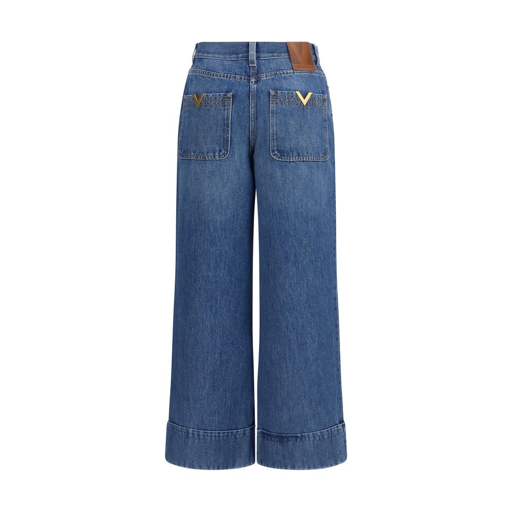 Valentino Garavani Blue Cotton Jeans Denim