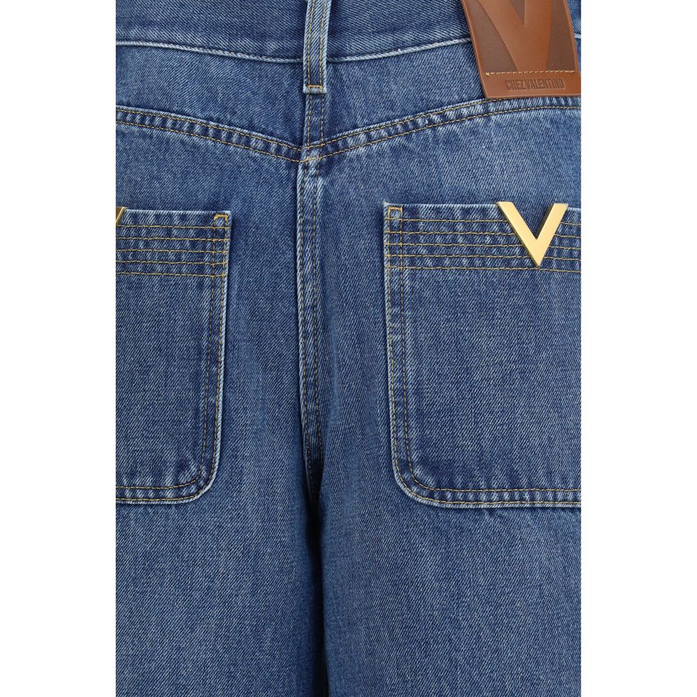 Valentino Garavani Blue Cotton Jeans Denim