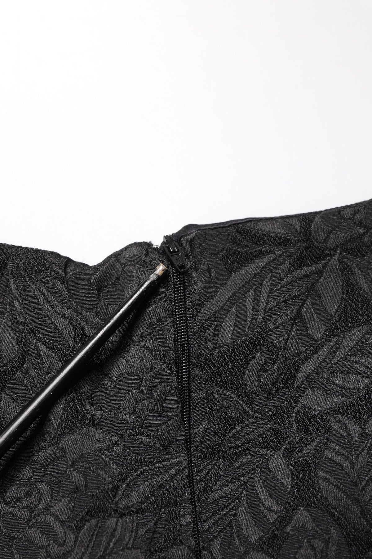 Dolce & Gabbana Black Floral Brocade Sheath Knee Length Dress