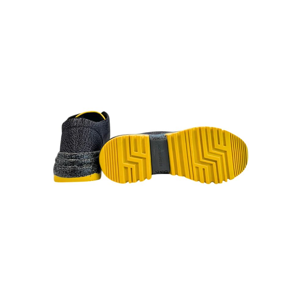 Borbonese Black Leather Women Sneaker