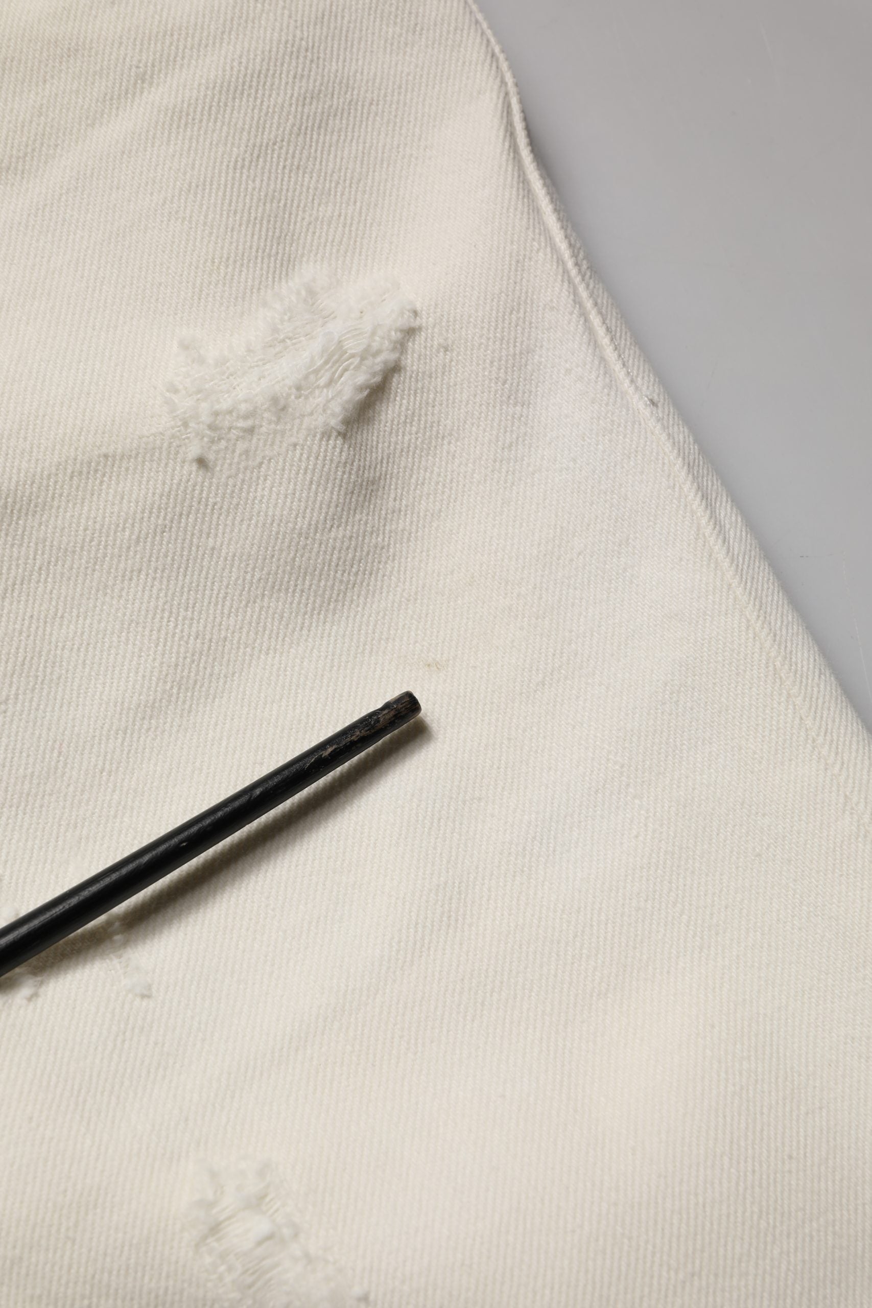 R13 Mid Waisted Bootcut Tattered Denim Trouser Jeans