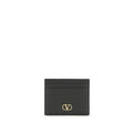 Valentino Garavani Black Calf Leather Bos Taurus Wallet