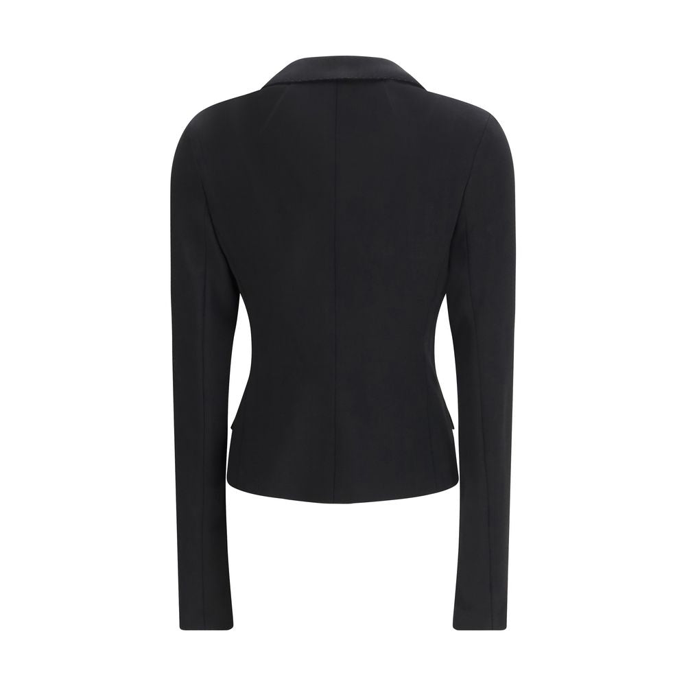 Dolce & Gabbana Black Fleece Wool Jacket