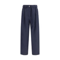 Brunello Cucinelli Blue Viscose Casual Pants