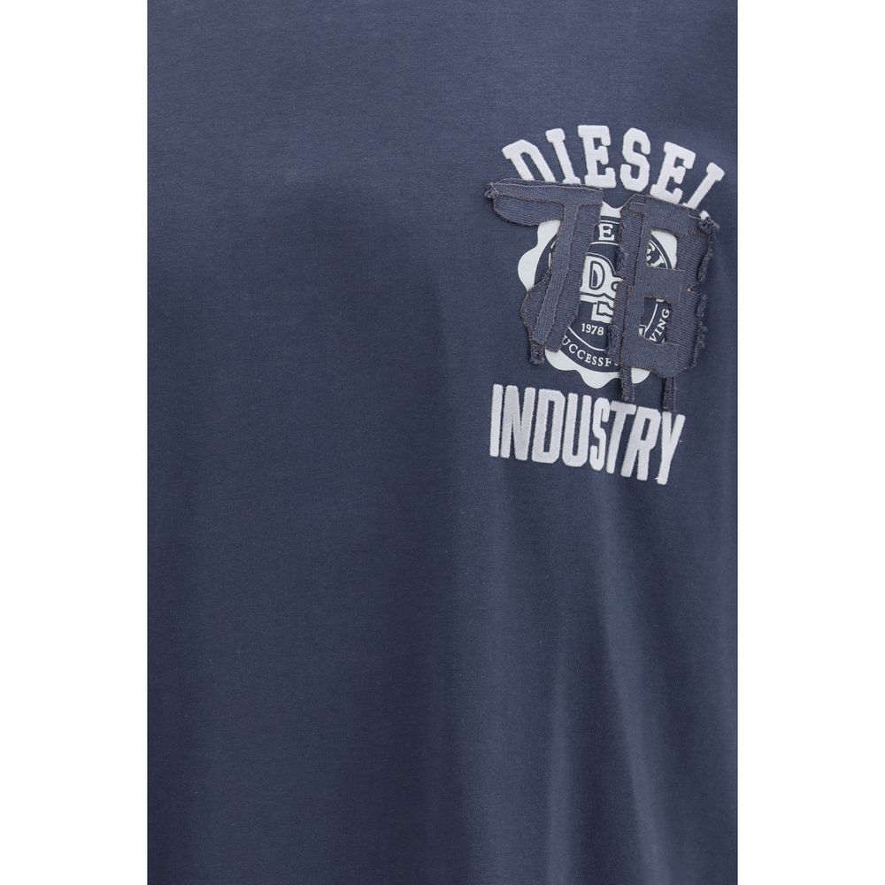 Diesel Blue Cotton T-Shirt