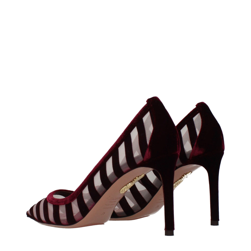 Aquazzura Transparent Velvet Mid Heel Pumps