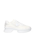 Prada White Fabric Low Top Sneakers