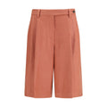 Brunello Cucinelli Orange Viscose Bermuda Shorts