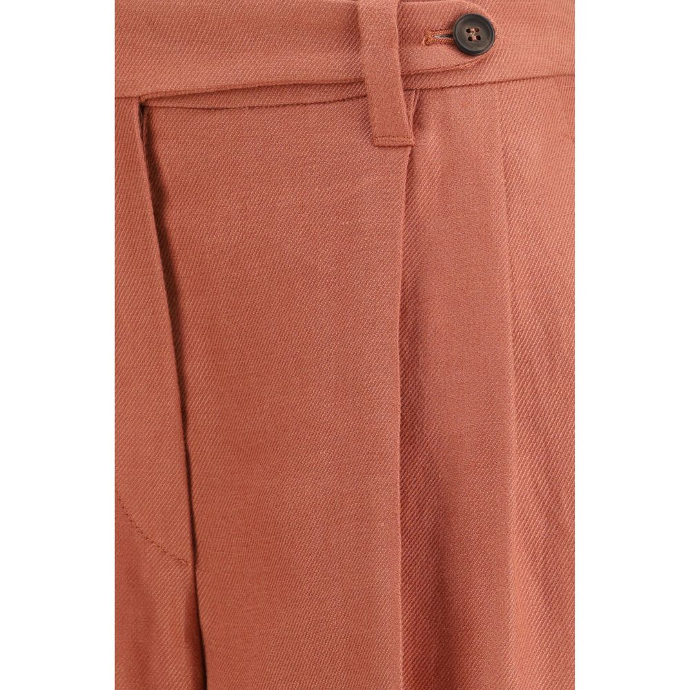 Brunello Cucinelli Orange Viscose Bermuda Shorts