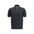 Brunello Cucinelli Gray Cotton Polo Shirt