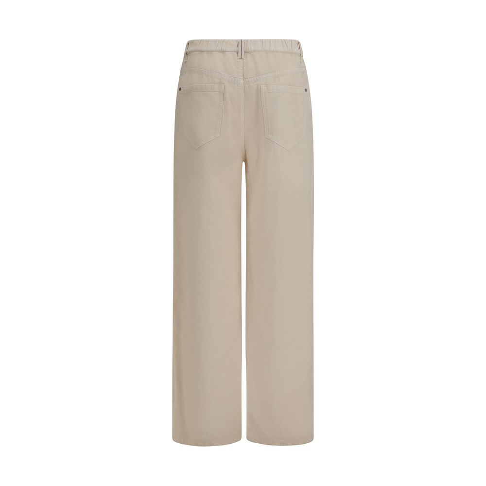 Brunello Cucinelli Beige Cotton Casual Pants