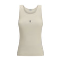 Saint Laurent Beige Cotton Tank Tops