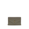 Saint Laurent Gray Calf Leather Bos Taurus Wallet