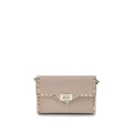 Valentino Garavani Beige Calf Leather Bos Taurus Shoulder Bag