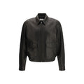 Saint Laurent Black Lamb Ovis Aries Aries Leather Jacket