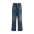 MM6 Blue Cotton Straight-Leg Jeans