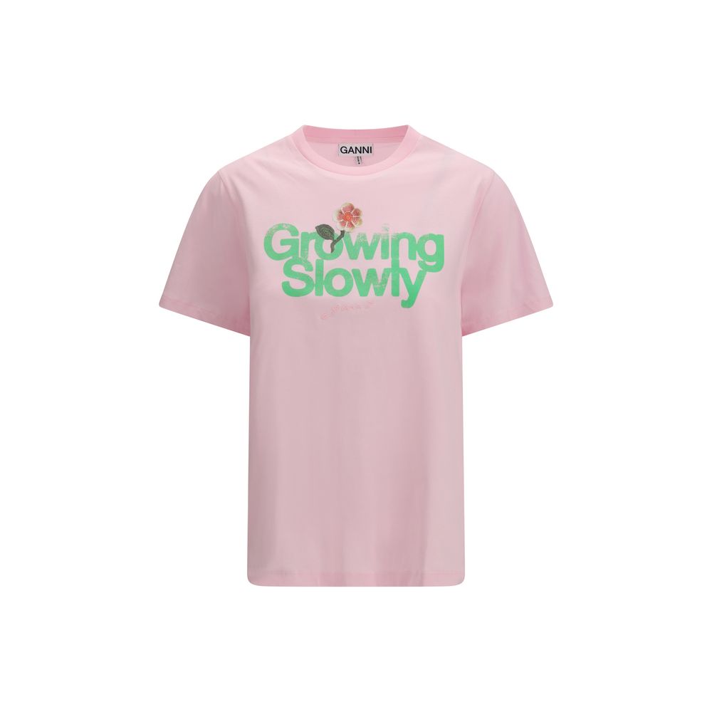 Ganni Multicolor Cotton T-Shirt