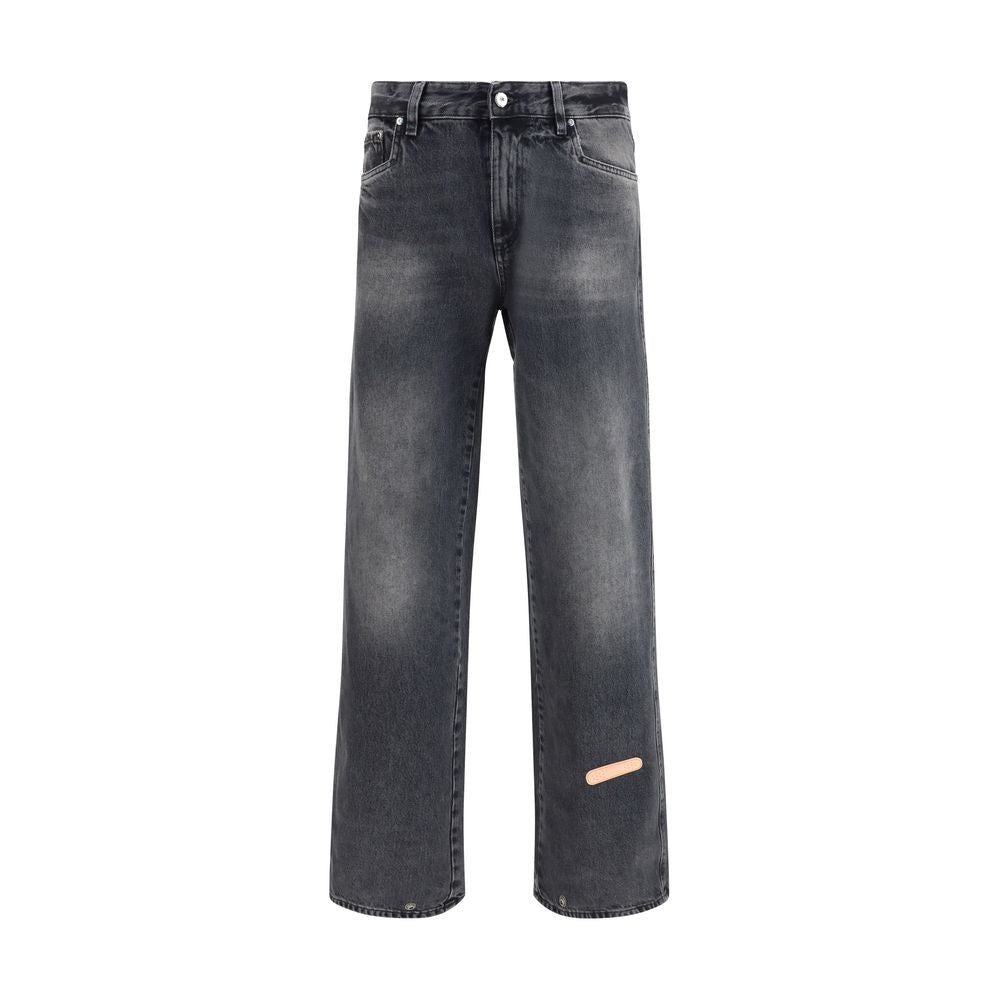 PDF Channel Gray Cotton Relaxed Fit Jeans