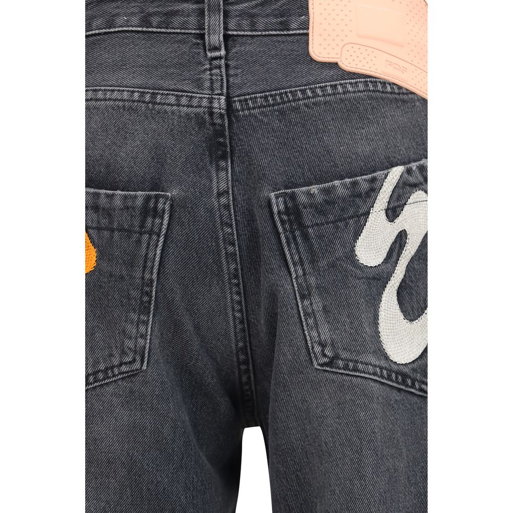 PDF Channel Gray Cotton Relaxed Fit Jeans