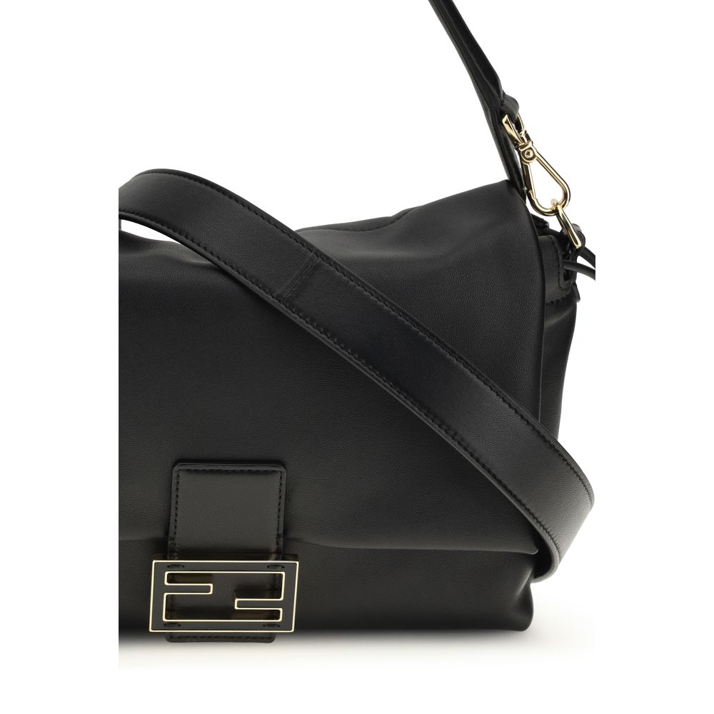 Fendi Black Lamb Ovis Aries Aries Shoulder Bag