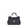 Dolce & Gabbana Black Calf Leather Bos Taurus Handbag