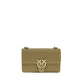 PINKO Bicolor Calf Leather Bos Taurus Shoulder Bag