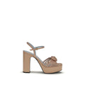 Valentino Garavani Beige Goatskin Platform Sandals