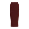 Max Mara Bordeaux Viscose Midi Skirt