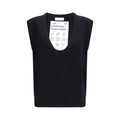 Extreme Cashmere Black Elastane Sleeveles Sweater
