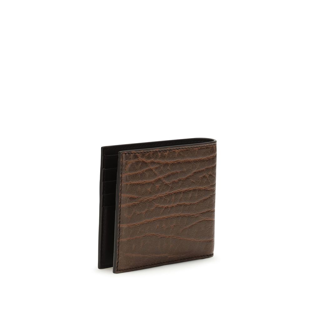 Ferragamo Brown Calf Leather Bos Taurus Wallet