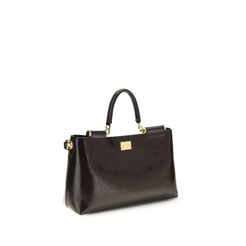 Dolce & Gabbana Brown Calf Leather Bos Taurus Shoulder Bag