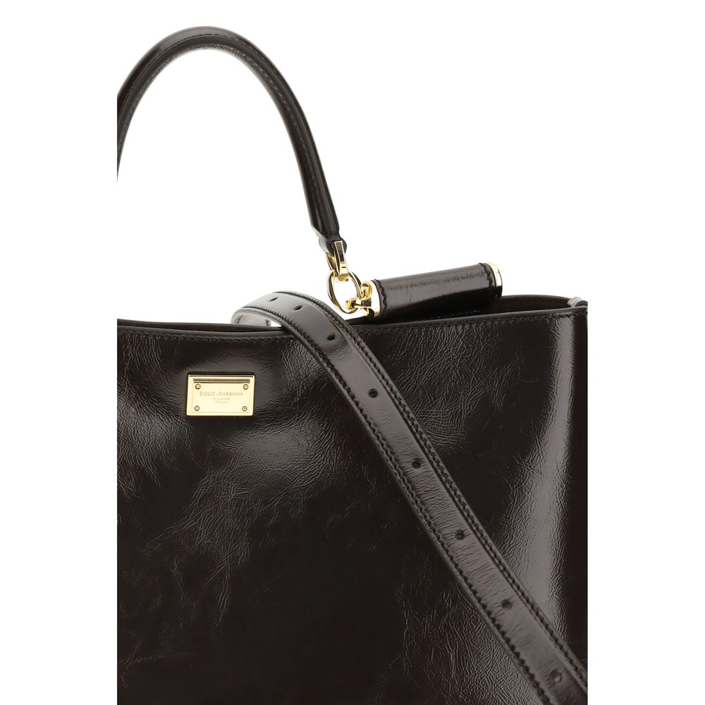 Dolce & Gabbana Brown Calf Leather Bos Taurus Shoulder Bag