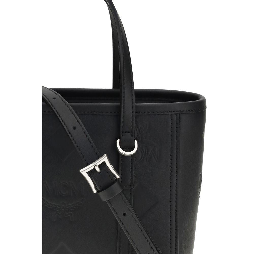 MCM Black Calf Leather Bos Taurus Shoulder Bag