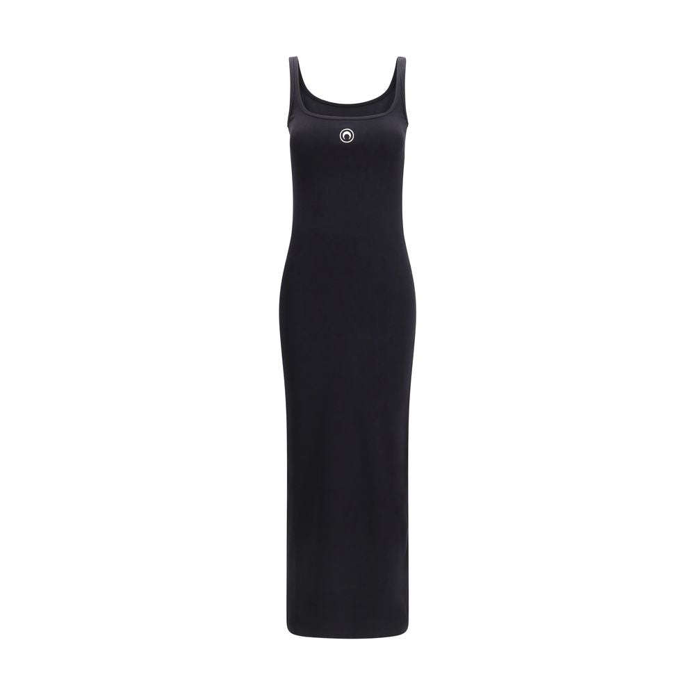 Marine Serre Black Cotton Casual Dress