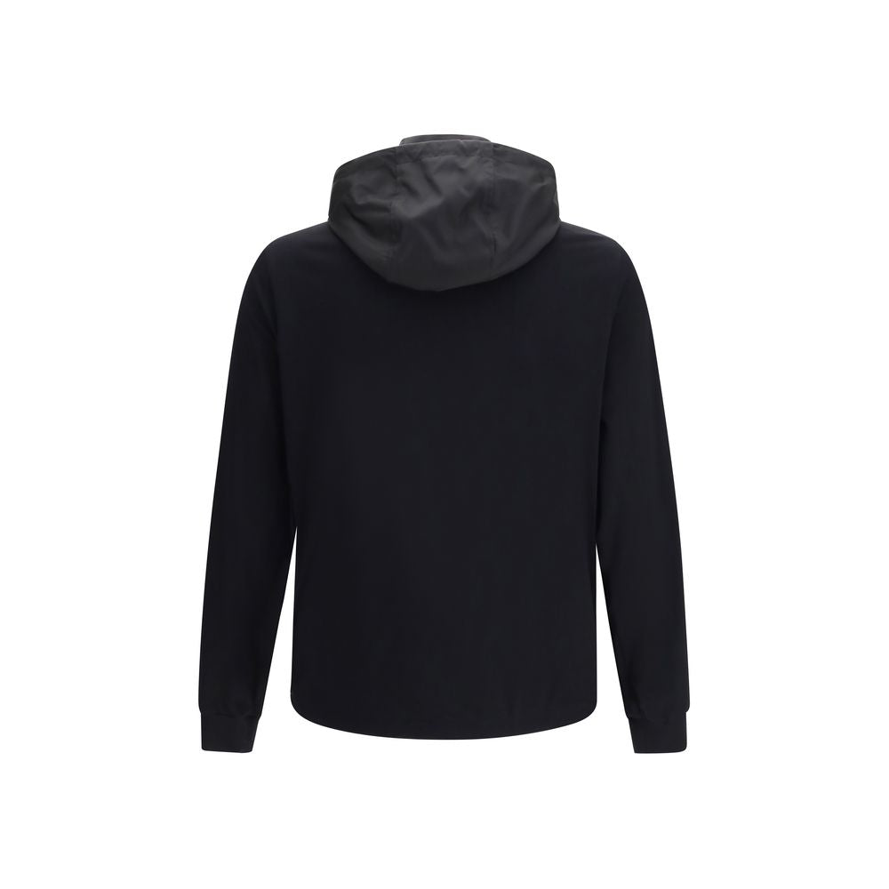 Prada Black Cotton Full-Length Jacket