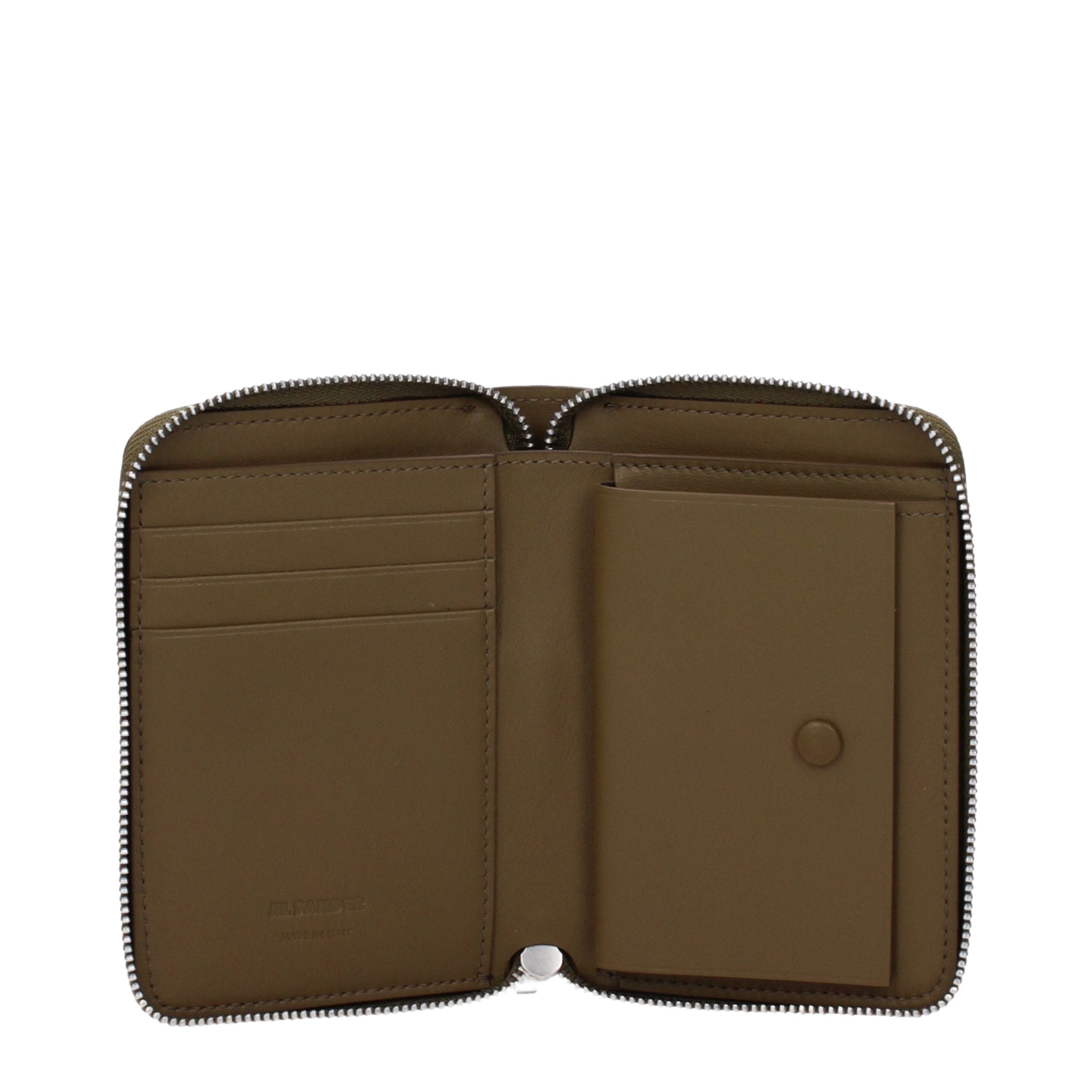 Jil Sander Brown Leather Wallet