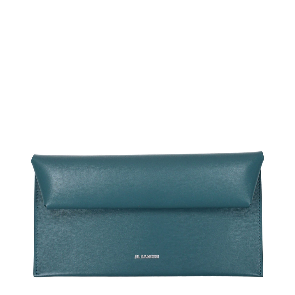 Jil Sander Blue Leather Wallet