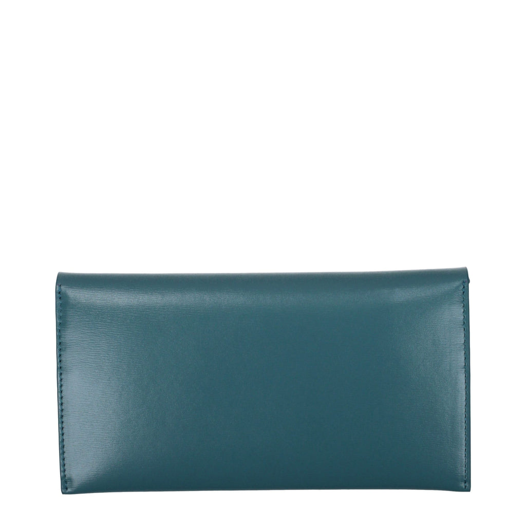 Jil Sander Blue Leather Wallet
