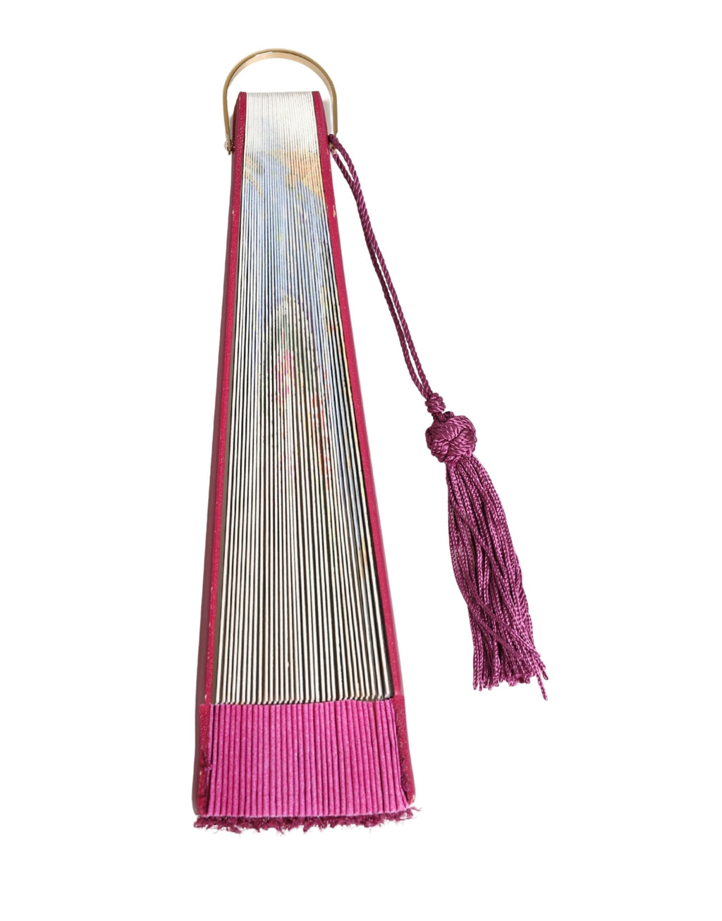 Dolce & Gabbana Multicolor Scenery Decorative Folding Tassel Hand Fan