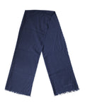 Dolce & Gabbana Blue Cashmere Fringes Wrap Foulard 70cm x 200cm  Scarf Men