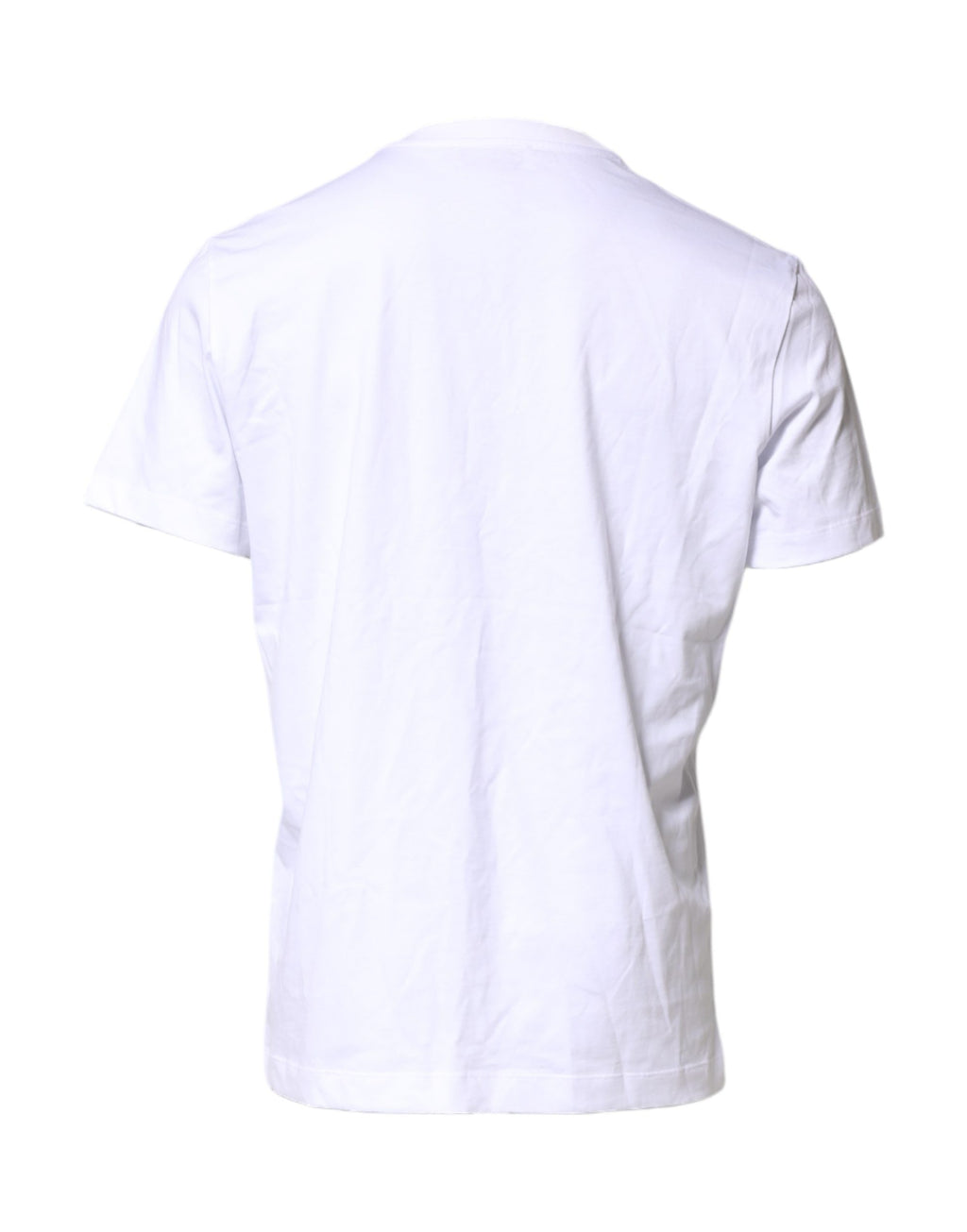 Dolce & Gabbana White Cotton DG Logo Embroidery Men T-shirt