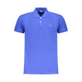 Iceberg Blue Cotton Men Polo Shirt