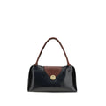 Versace Black Calf Leather Bos Taurus Shoulder Bag