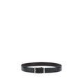 Ferragamo Black Calf Leather Bos Taurus Belt
