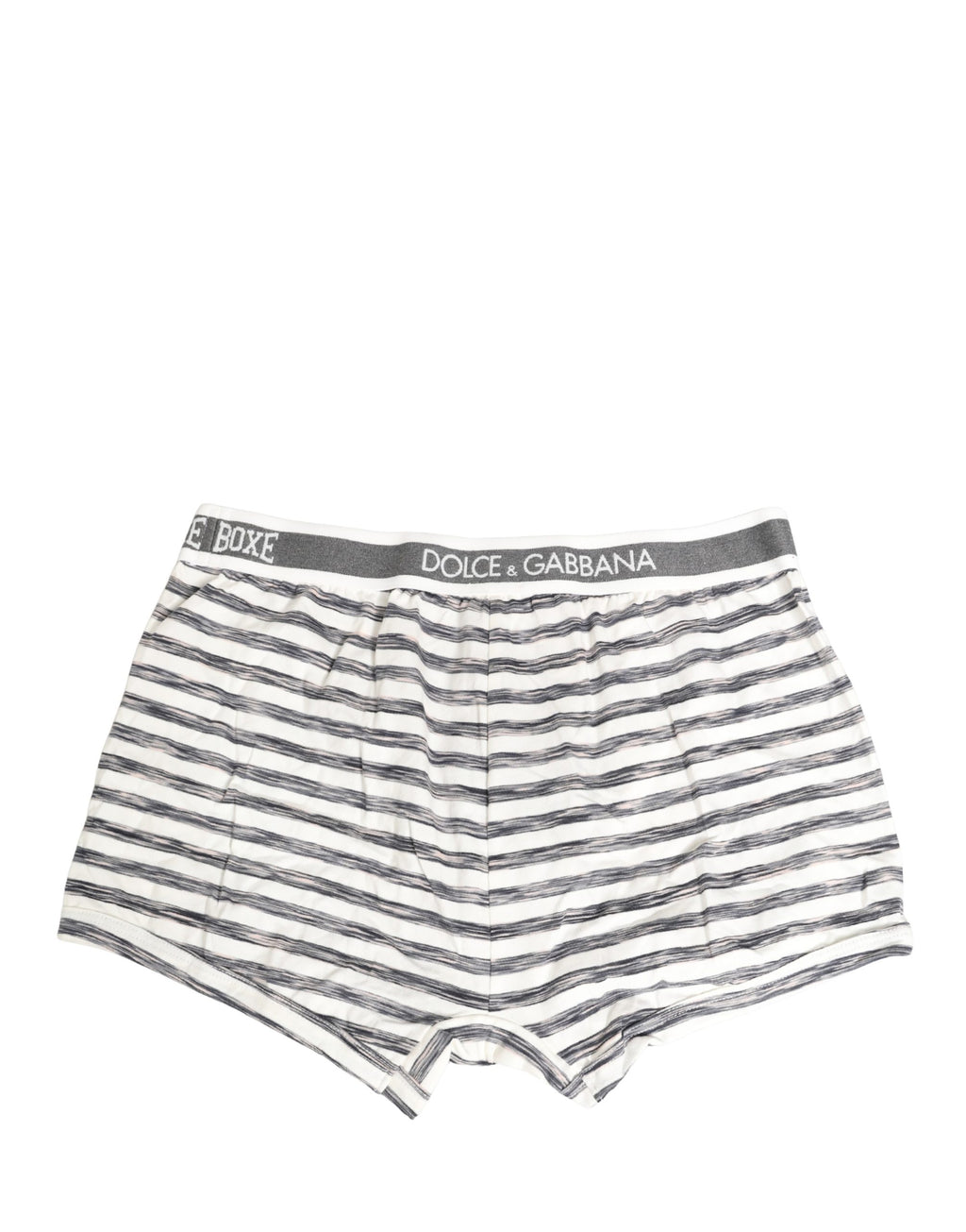 Dolce & Gabbana Gray White Stripes Men Regular Boxer Underwear